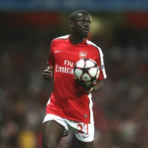 Arsenal's Emmanuel Eboue Scores the Winning Goal Against Olympiacos in the UEFA Champions League Arsenal's Emmanuel Eboue Scores the Winning Goal Against Olympiacos in the UEFA Champions League