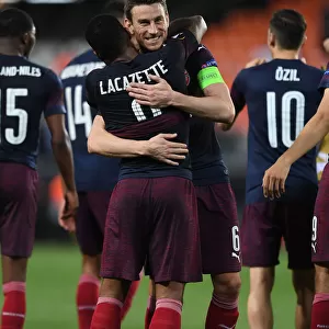 Arsenal's Emotional Reunion: Lacazette and Koscielny Hug After Europa League Semifinal Victory