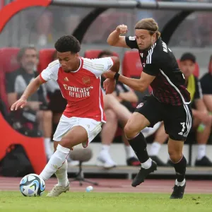 Gunners Ethan Nwaneri im Training gegen den FC Nürnberg vor dem Saisonstart Juli 2023 Gunners Ethan Nwaneri im Training gegen den FC Nürnberg vor dem Saisonstart Juli 2023