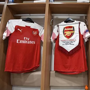 Arsenal's Europa League Preparation: Shirt and Pennant in Qarabag Changing Room (2018)