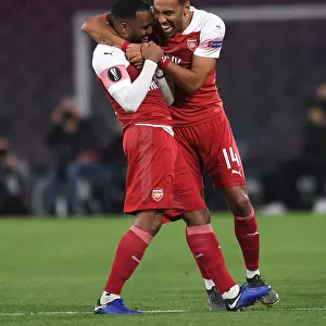 Arsenal's Europa League Triumph: Lacazette and Aubameyang's Unforgettable Goal Celebration vs. Napoli (2018-19)