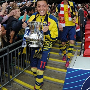 Arsenal's FA Cup Victory: Mesut Özil's Triumphant Moment at Wembley Stadium (2015)