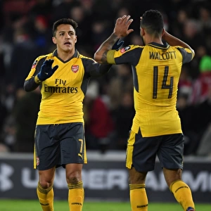 Arsenal's FA Cup Victory: Theo Walcott and Alexis Sanchez Celebrate Fifth Goal vs Southampton