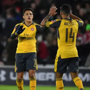 Arsenal's FA Cup Victory: Theo Walcott and Alexis Sanchez Celebrate Fifth Goal vs Southampton