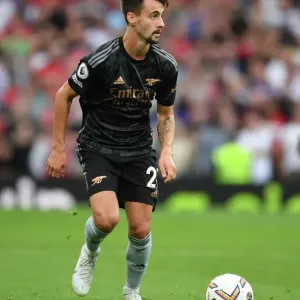 Arsenal's Fabio Vieira Clashes with Manchester United in Premier League Battle, 2022-23 Arsenal's Fabio Vieira Clashes with Manchester United in Premier League Battle, 2022-23