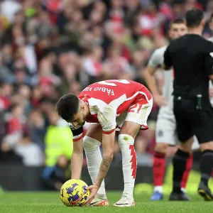 Arsenal's Fabio Vieira Prepares for Penalty against Sheffield United (2023-24) Arsenal's Fabio Vieira Prepares for Penalty against Sheffield United (2023-24)