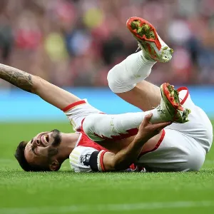 Arsenal's Fabio Vieira Suffers Injury in Arsenal v Sheffield United Premier League Clash (2023-24) Arsenal's Fabio Vieira Suffers Injury in Arsenal v Sheffield United Premier League Clash (2023-24)