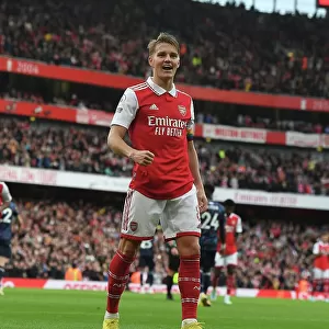Arsenal's Five-Star Performance: Martin Odegaard Scores in Arsenal FC's Victory over Nottingham Forest (2022-23)