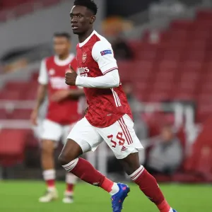 Arsenal's Flo Balogun in UEFA Europa League Action Against Dundalk (Behind Closed Doors) Arsenal's Flo Balogun in UEFA Europa League Action Against Dundalk (Behind Closed Doors)
