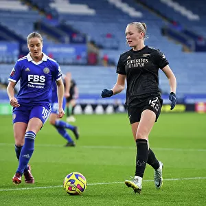 Arsenal's Frida Maanum in Action: Barclays Women's Super League Clash vs Leicester City