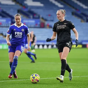 Arsenal's Frida Maanum in Action: Barclays Women's Super League Clash vs Leicester City
