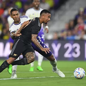 Arsenal's Gabriel Jesus in Action against Orlando City SC during Pre-Season Friendly (2022-23)