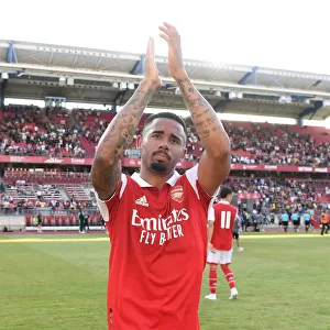 Arsenal's Gabriel Jesus: Celebrating Pre-Season Victory with Ecstatic Fans in Nuremberg