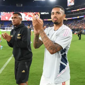Arsenal's Gabriel Jesus Greets Fans in Baltimore after Pre-Season Match against Everton