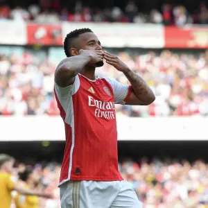 Arsenal's Gabriel Jesus Scores Fourth Goal in Thrilling Victory over Wolverhampton Wanderers (2022-23) Arsenal's Gabriel Jesus Scores Fourth Goal in Thrilling Victory over Wolverhampton Wanderers (2022-23)