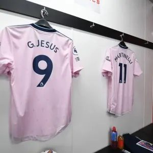 Arsenal's Gabriel Jesus Shirt in Crystal Palace Changing Room - Premier League 2022-23