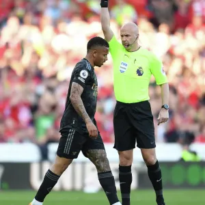Arsenal's Gabriel Jesus Shown Yellow Card in Nottingham Forest Clash (2022-23)
