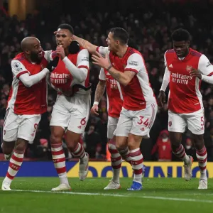 Arsenal Players Celebrating Goal Print Arsenal Players Celebrating Goal Print