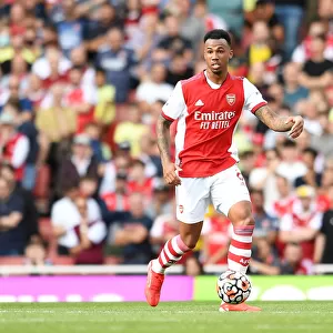 Arsenal's Gabriel Magalhaes in Action against Norwich City (2021-22)