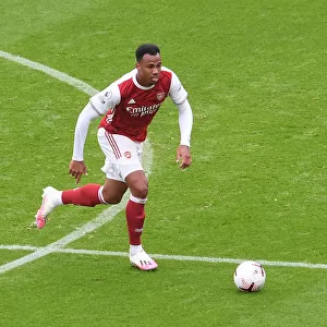 Arsenal's Gabriel Magalhaes in Action against Sheffield United (2020-21)