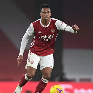 Arsenal's Gabriel Magalhaes in Action against Wolverhampton Wanderers in Emirates Stadium (2020-21)