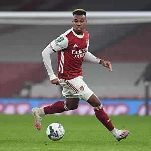 Arsenal's Gabriel Magalhaes in Carabao Cup Clash Against Manchester City