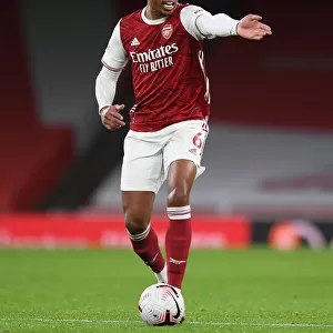 Arsenal's Gabriel Magalhaes at Empty Emirates: Arsenal vs Leicester City, Premier League 2020-21
