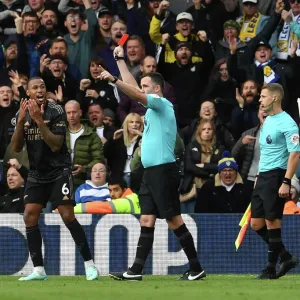 Arsenal's Gabriel Magalhaes Red-Carded in Leeds United Clash (2022-23) Arsenal's Gabriel Magalhaes Red-Carded in Leeds United Clash (2022-23)