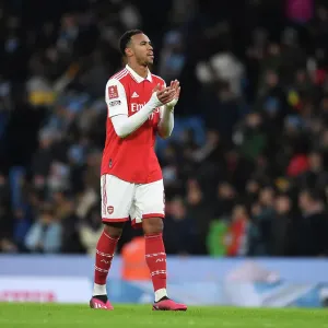 Arsenal's Gabriel Maglhaes Celebrates FA Cup Victory Over Manchester City Arsenal's Gabriel Maglhaes Celebrates FA Cup Victory Over Manchester City
