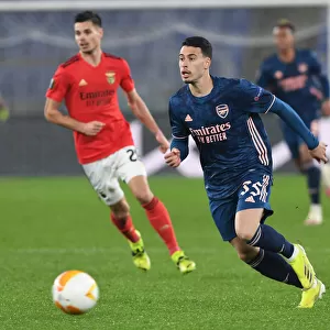 Arsenal's Gabriel Martinelli in Action against SL Benfica in UEFA Europa League Round of 32, Rome, Italy (2021)