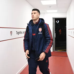 Arsenal's Gabriel Martinelli Arrives at Vitality Stadium for FA Cup Fourth Round Match vs AFC Bournemouth