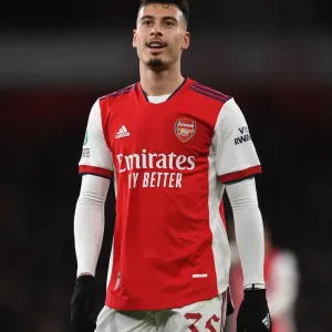 Arsenal's Gabriel Martinelli in Carabao Cup Semi-Final Clash Against Liverpool Arsenal's Gabriel Martinelli in Carabao Cup Semi-Final Clash Against Liverpool