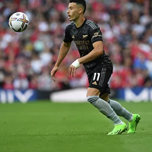 Arsenal's Gabriel Martinelli Faces Off Against Manchester United at Old Trafford (2022-23 Premier League)