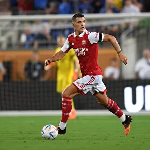Arsenal's Granit Xhaka in Action Against Chelsea in the Florida Cup 2022-23