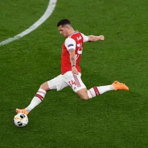 Arsenal's Granit Xhaka in Action Against Eintracht Frankfurt in UEFA Europa League