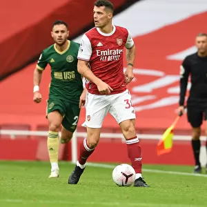 Arsenal's Granit Xhaka in Action Against Sheffield United: 2020-21 Premier League