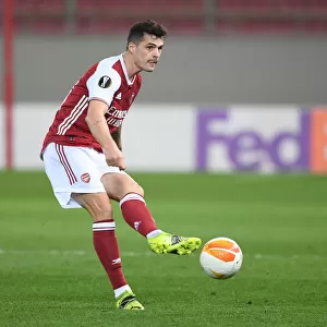 Arsenal's Granit Xhaka in Action against SL Benfica in the Europa League Round of 32, Piraeus, Greece (February 2021)