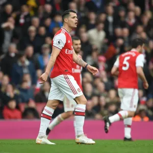 Arsenal's Granit Xhaka in Action Against West Ham United - Premier League 2019-2020 Arsenal's Granit Xhaka in Action Against West Ham United - Premier League 2019-2020