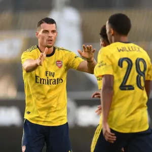 Arsenal FC Print of Granit Xhaka and Reiss Nelson