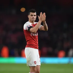 Arsenal's Granit Xhaka Rallies Fans After Arsenal vs. Liverpool Match Arsenal's Granit Xhaka Rallies Fans After Arsenal vs. Liverpool Match