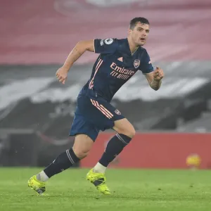Arsenal's Granit Xhaka at Empty Southampton Stadium - Premier League 2020-21