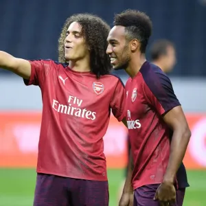Arsenal's Guendouzi and Aubameyang in Action against SS Lazio (2018-19) Arsenal's Guendouzi and Aubameyang in Action against SS Lazio (2018-19)
