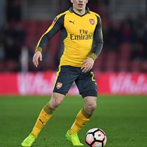 Arsenal's Hector Bellerin in Action during FA Cup Clash against Southampton