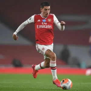 Arsenal's Hector Bellerin in Action Against Leicester City - Premier League 2019-2020