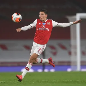 Arsenal's Hector Bellerin in Action Against Leicester City - Premier League 2019-2020