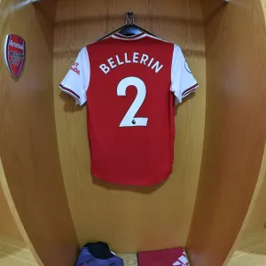 Arsenal's Hector Bellerin in the Changing Room Before Arsenal v Everton (2019-20)