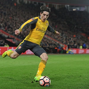 Arsenal's Hector Bellerin in FA Cup Action: Southampton vs Arsenal (2016-17)