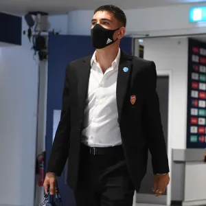 Arsenal's Hector Bellerin at Empty FA Cup Final: Arsenal vs. Chelsea (2020) Arsenal's Hector Bellerin at Empty FA Cup Final: Arsenal vs. Chelsea (2020)