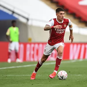 Arsenal's Hector Bellerin at Empty FA Cup Final vs Chelsea, 2020