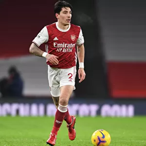 Arsenal's Hector Bellerin Plays at Empty Emirates Stadium in Premier League Match Against Crystal Palace, 2020-21